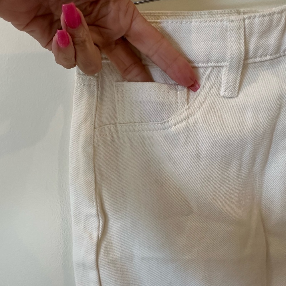 White Denim & Rhinestones Skirt! Size Small. Sterling & Stitch - Picture 4 of 9